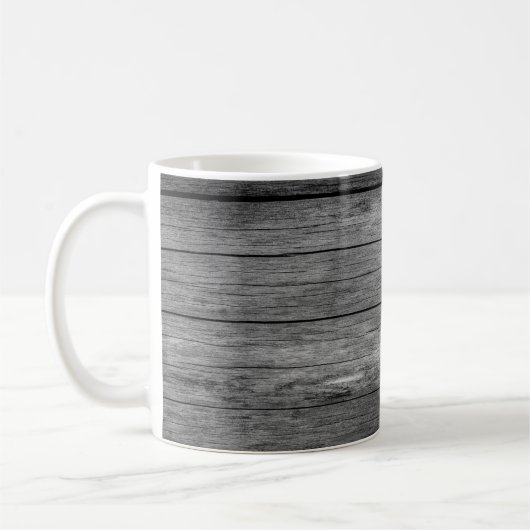 Mug Tissu de grain gris de bois (Gauche)