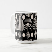 Mug Tissu de moisissure tribale des Caraïbes : noir, b (Devant gauche)