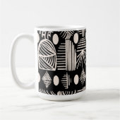 Mug Tissu de moisissure tribale des Caraïbes : noir, b (Gauche)