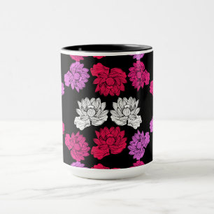 Mug Tissu de nénuphars botaniques Imprimer