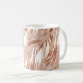 Mug Tissu de soie dorée : texture métallique 3D. (Devant droit)