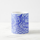 Mug Tissu dentelé en bleu. Patch dentelle Royal Blue C (Centre)