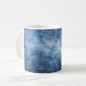 Mug Tissu en denim usé, arrière - plan texturé. (Devant gauche)