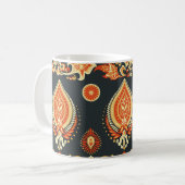 Mug Tissu ethnique oriental Paisley (Devant gauche)