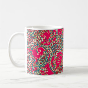 Mug Tissu floral avec motif en cachemire