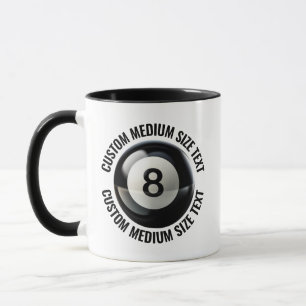 Mug Tissu moyen BLACK Combo 11oz personnalisé 8 Ball