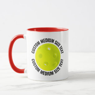 Mug Tissu moyen Combo RED 330ml Pickleball personnalis