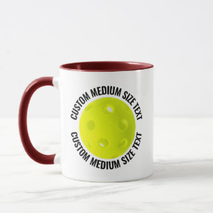Mug Tissu moyen MAROON Combo 11oz Pickleball personnal