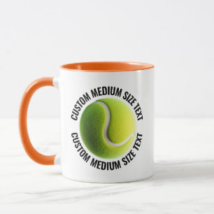 Mug Tissu moyen ORANGE Combo 11oz Tennis personnalisé