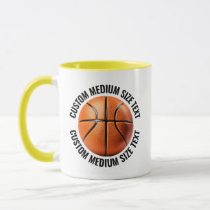 Mug Tissu moyen YELLOW Combo 11oz Basketball personnal