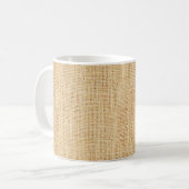 Mug Tissu naturel, arrière - plan texturé. (Devant gauche)
