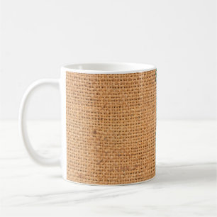 Mug Tissu naturel couleur marron texturé et noir
