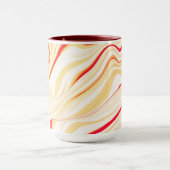 Mug Tissu ondulé aux tons beige clair, courbe rose rou (Centre)