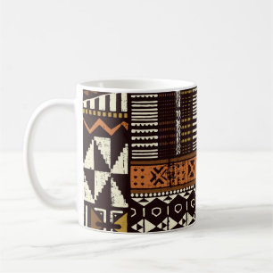 Mug tissu tribal africain, vintage abstrait.