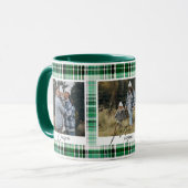 Mug Tissu vert et blanc confortable Photos de famille (Devant gauche)