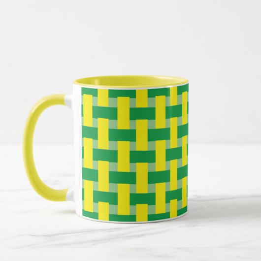 Mug - Tissu vert et jaune (Gauche)