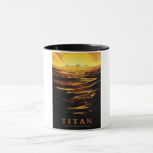Mug Titan la plus grande lune de la planète Saturne (Centre)