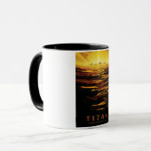 Mug Titan la plus grande lune de la planète Saturne (Devant gauche)