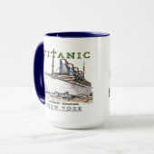 Mug Titanic Neon (blanc) : Cuisine :Musique (Devant gauche)