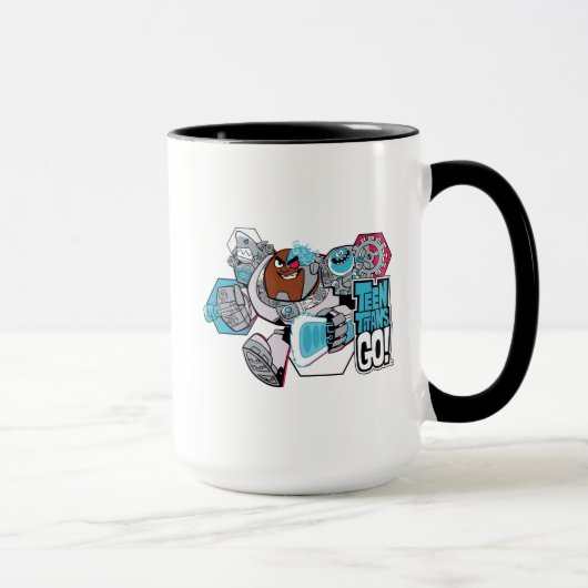 Mug Titans Ados, allez ! | Graphique Arsenal de Cyborg (Droite)