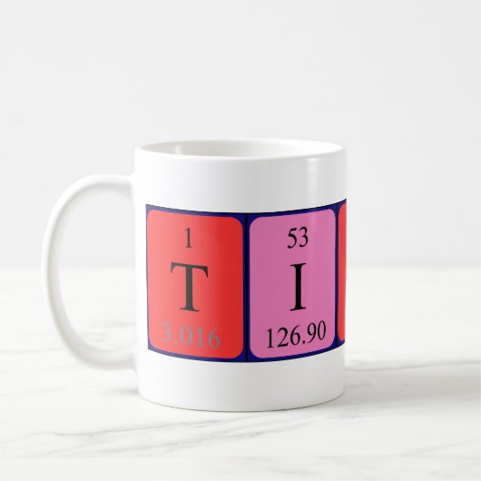 Mug Tite de nom de table périodique (Gauche)