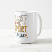 Mug Title Dad Level Expert Eye Roller Funny Father’s (Devant droit)