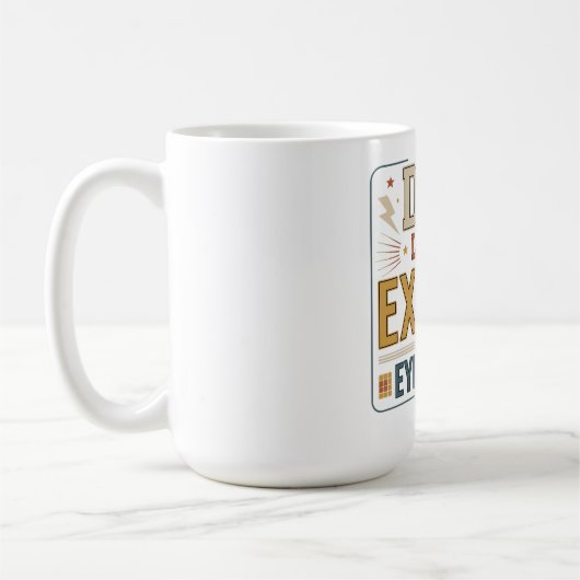 Mug Title Dad Level Expert Eye Roller Funny Father’s (Gauche)
