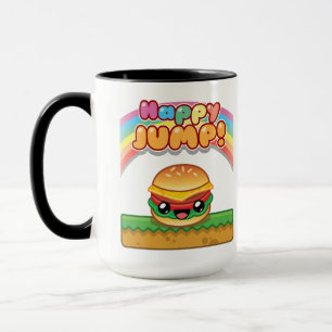 Mug Titre de Burger Happy Jump Style