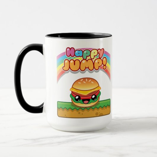 Mug Titre de Burger Happy Jump Style (Gauche)
