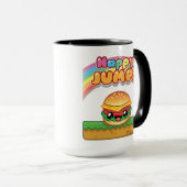 Mug Titre de Burger Happy Jump Style (Devant droit)