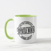 Mug Titre de Myrtle Beach (Gauche)