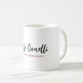 Mug Titre de nom simple écriture manuscrite minimalist (Devant droit)