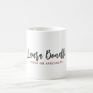 Mug Titre de nom simple écriture manuscrite minimalist