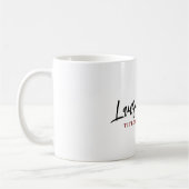 Mug Titre de nom simple écriture manuscrite minimalist (Gauche)