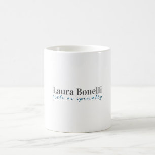 Mug Titre de nom simple moderne minimaliste profession