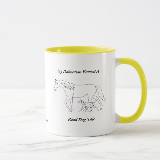 Mug Titre du chien de route (Droite)