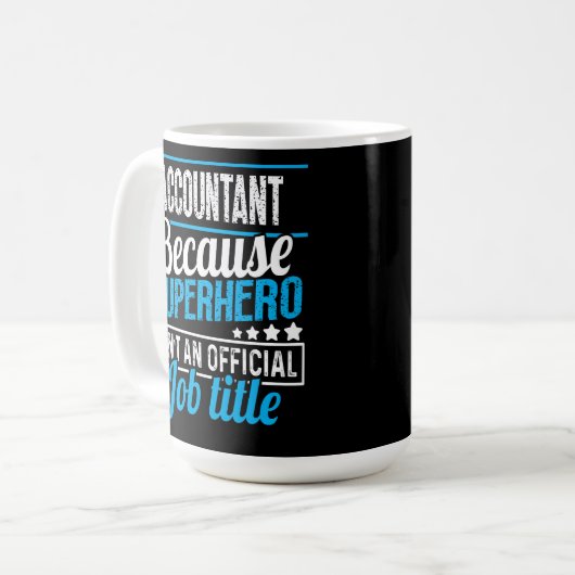 Mug Titre officiel du poste comptable (Devant gauche)