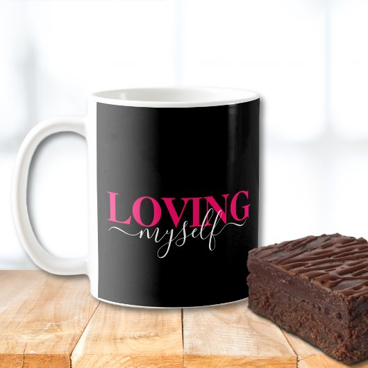 Mug Titre : Typographie de script rose pour s'aimer so
