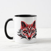 Mug Tlingit Haida Tlingit tête de loup totémique autoc (Gauche)