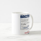 Mug To My Brother: Loyalty, Strength & Love Quote (Devant droit)
