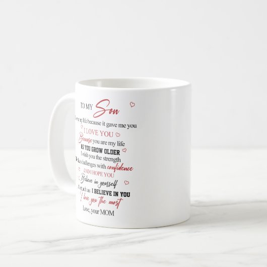 Mug To my son (Devant gauche)