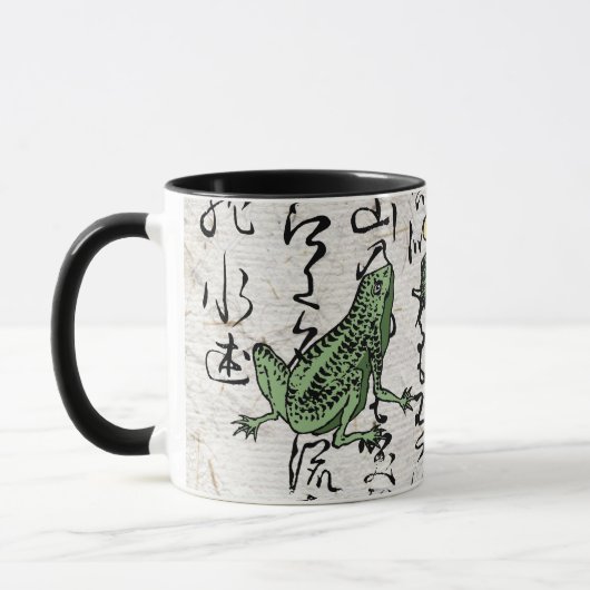 Mug Toad de grenouille botanique japonaise du XVIIIe s (Gauche)