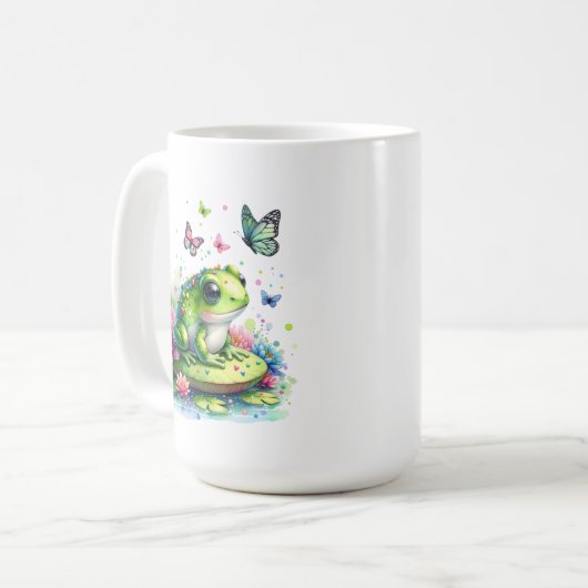 Mug Toad Whimsical, Fleurs et Papillons (Devant gauche)