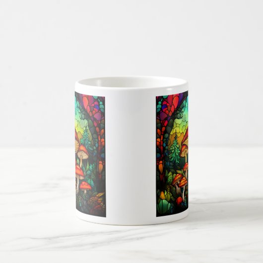 Mug Toadstool Imaginaire en verre tendu Champignons ro (Centre)