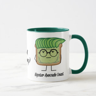 Mug Toast Hipster de l'Avocado lunettes de poils grais