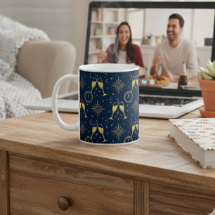 Mug Toasts au Champagne de la Saint-Sylvestre Bleu Nui