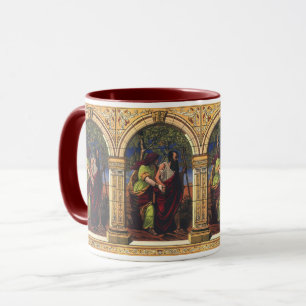 Mug Tobit aveugle et femme Anna, Religion vintage