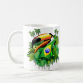 Mug Toco Toucan avec drapeau brésilien (Gauche)