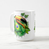 Mug Toco Toucan avec drapeau brésilien (Devant gauche)