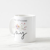 Mug Today I choose Joy Inspirational Wildflowers (Devant gauche)